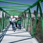 Entrega Javier Díaz puente peatonal en Hacienda Narro